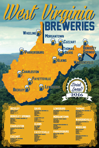 West Virginia Breweries Limited Edition Poster (18"x24")